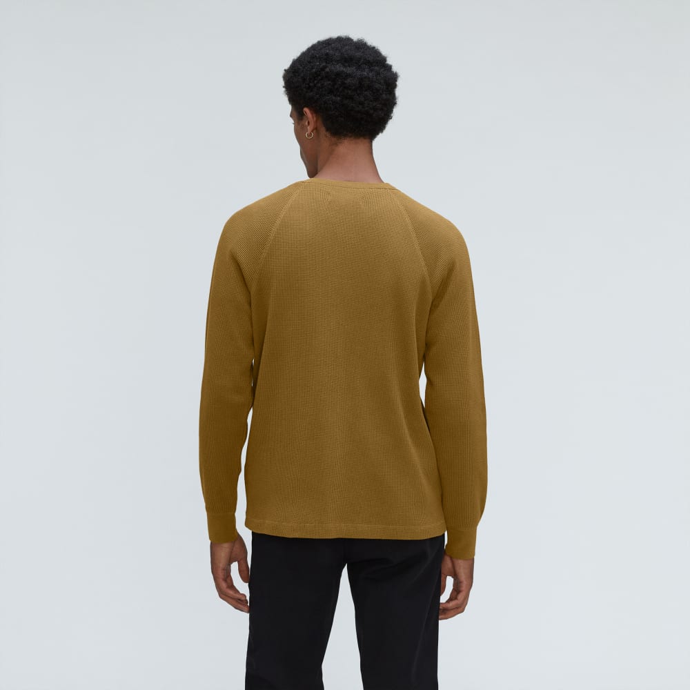 The Waffle Long-Sleeve Henley Tee | Tapenade - Image 3