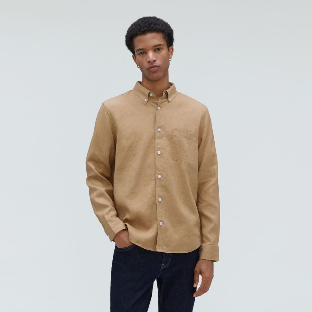 The Classic Shirt in Linen | Iced Coffee - Image 5