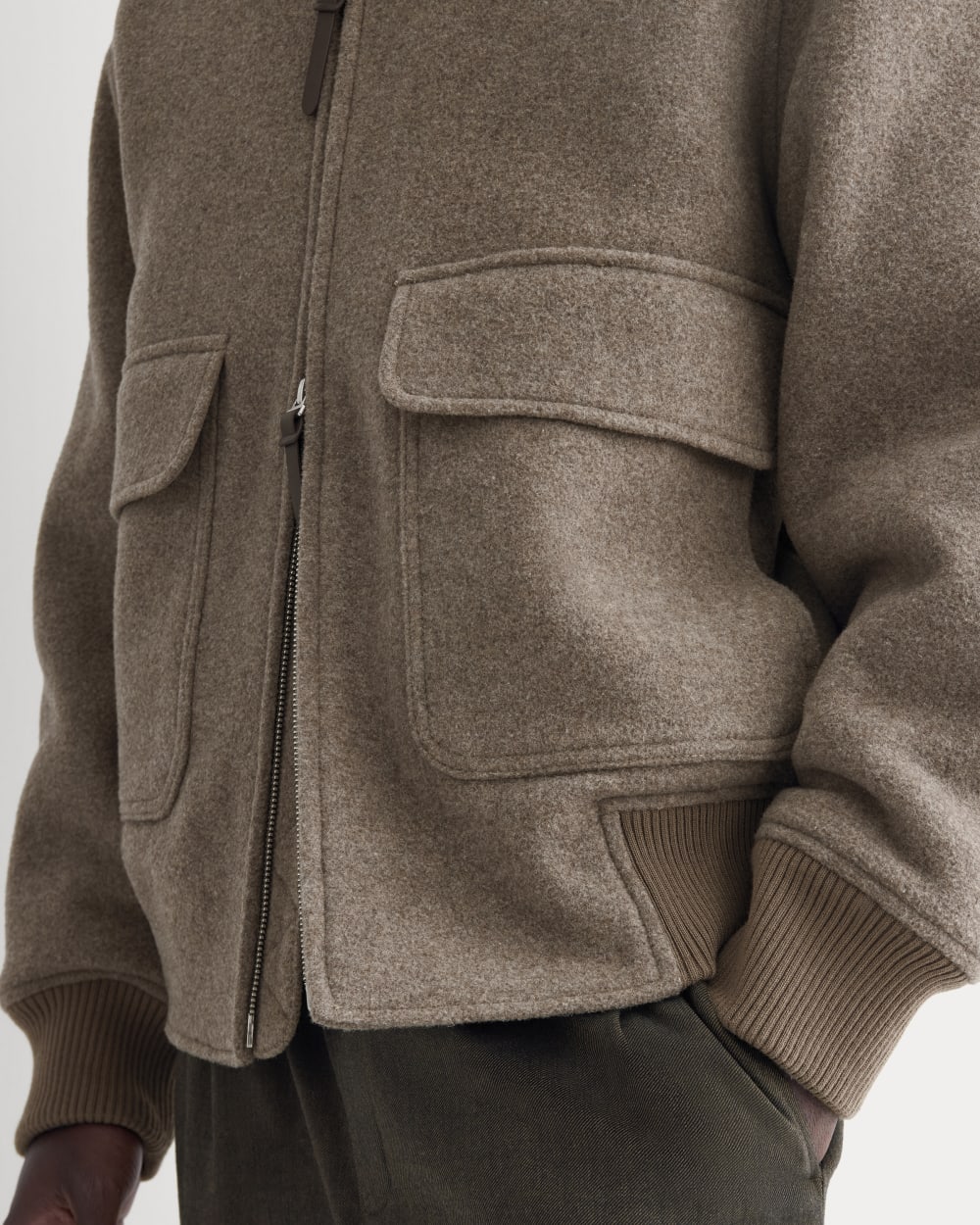 ReWool Flight Jacket | Heather Taupe - Image 4
