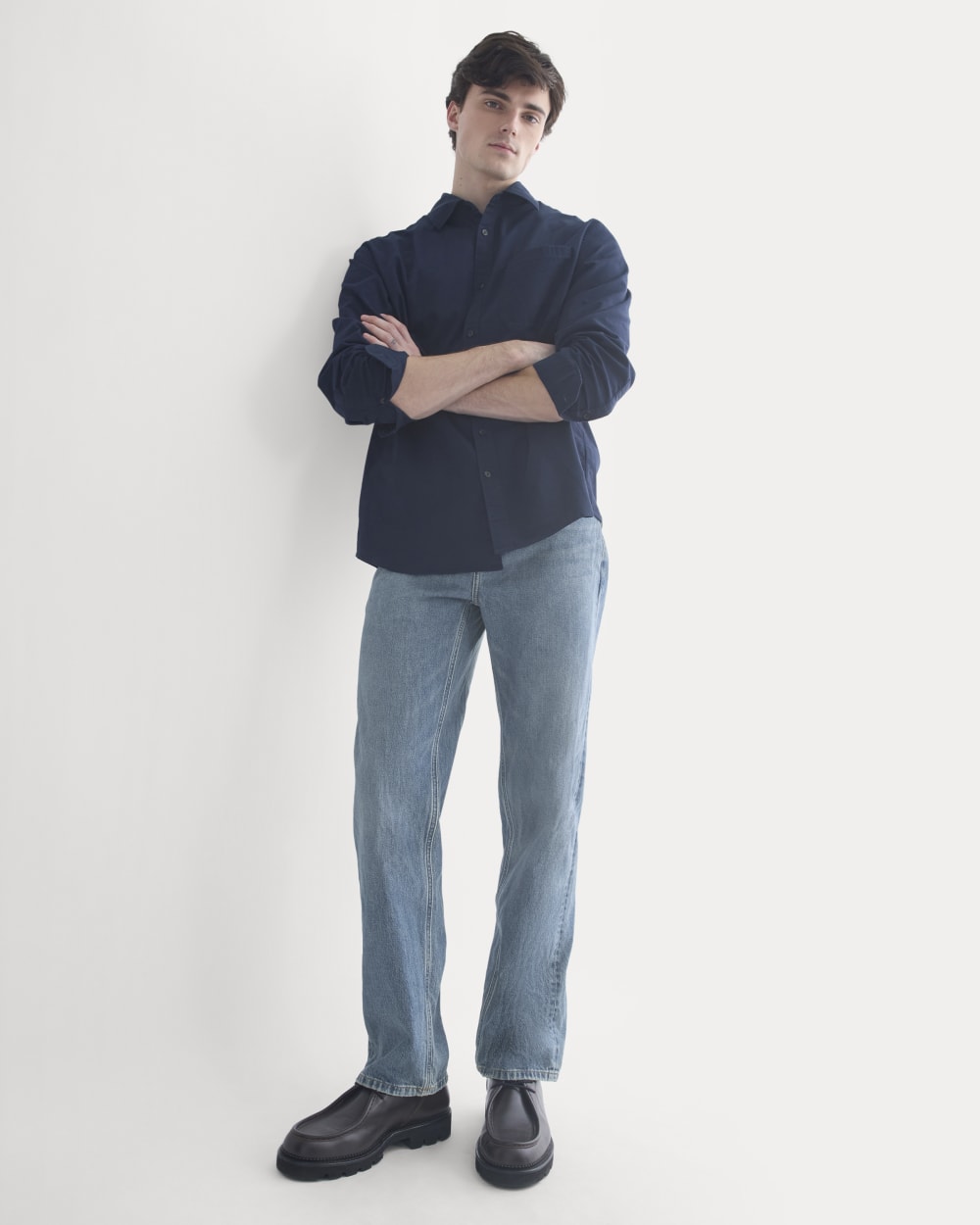 Lightweight Oversized Oxford | Navy - Image 3