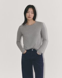 The Crew in Cotton Cashmere | Heather Charcoal