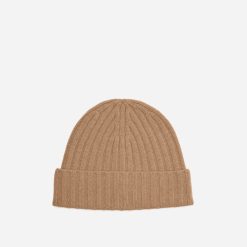 Alternative view of The Cashmere Beanie | Light Camel