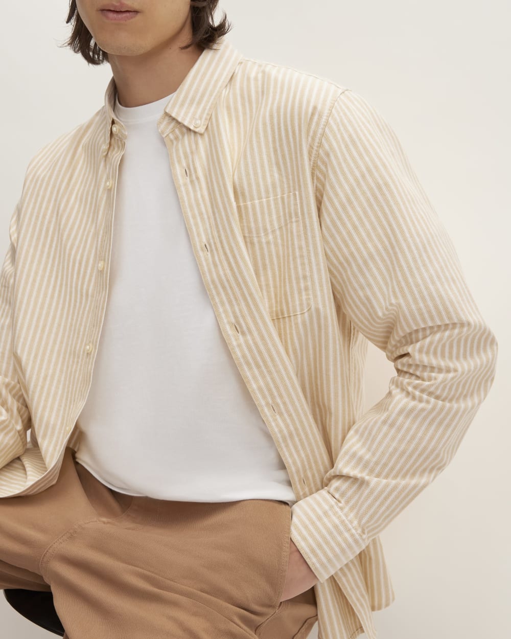 The Classic Oxford Shirt | Bone / Honey | Tall - Image 4