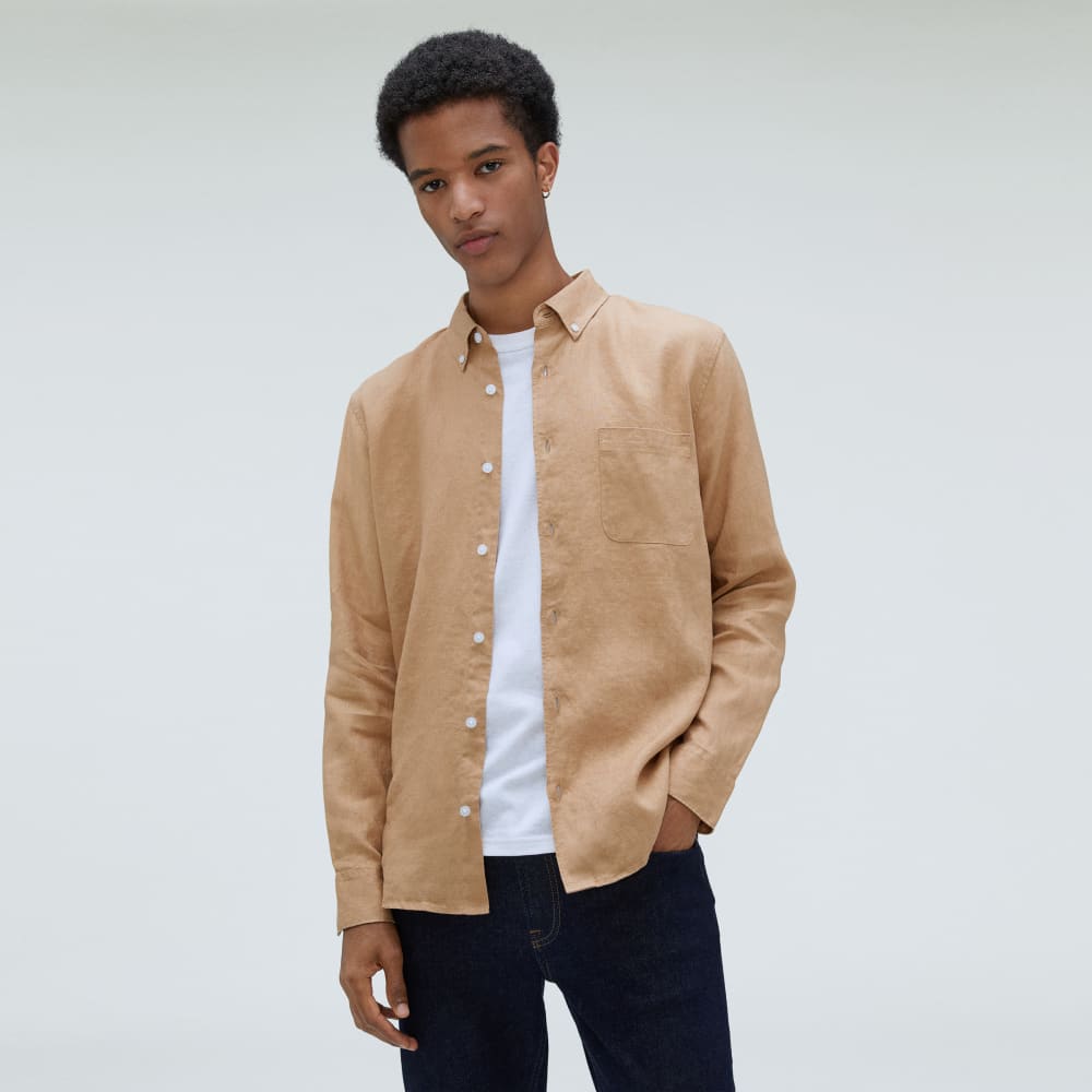 The Classic Shirt in Linen | Iced Coffee - Image 2