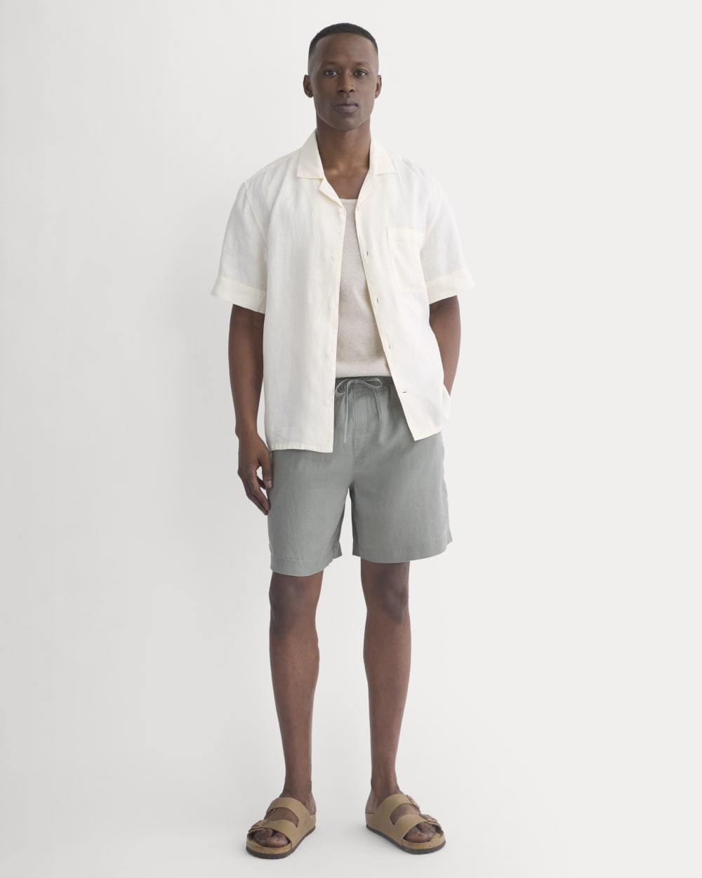 Linen Easy Short | Agave Green - Image 4