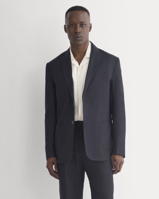 Soyeux Linen Linen Blazer | Black
