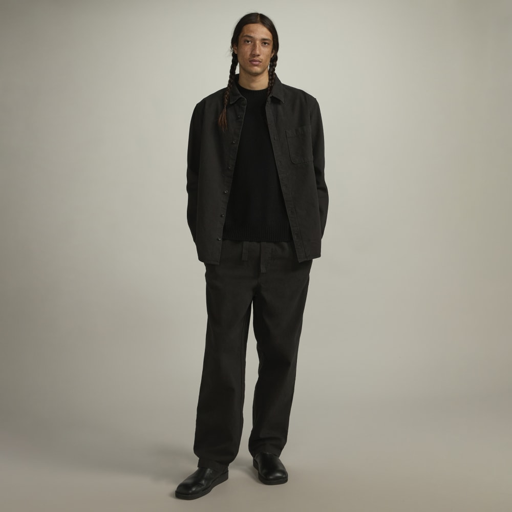 The Canvas Organic Cotton Drawstring Pant | Black - Image 6