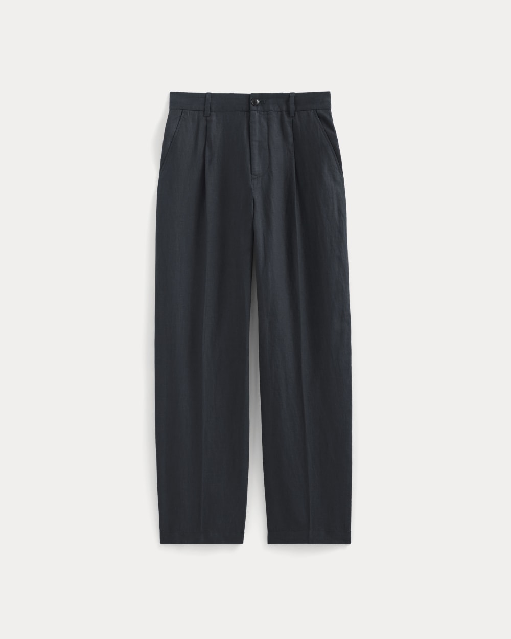 The Linen Pleated Trouser | Navy - Image 2
