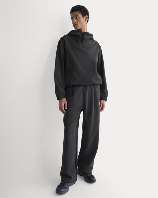 Luxe Fleece Pleated Sweatpant | Black
