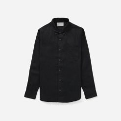 Alternative view of The Classic Shirt in Linen | Black