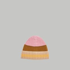Alternative view of The Cashmere Beanie | Tapenade Multi Stripe