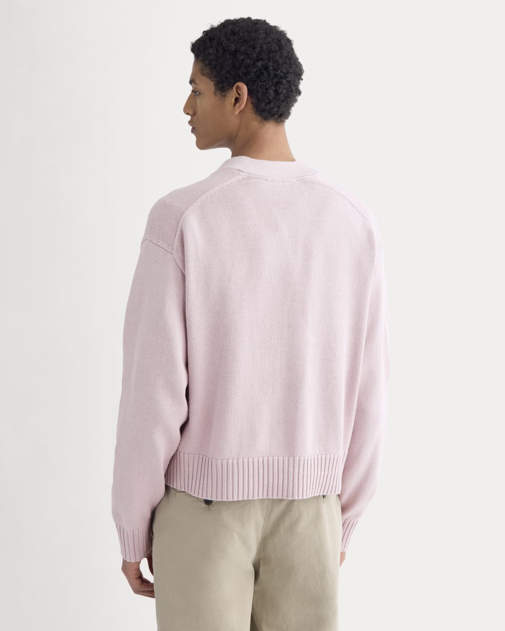 Cropped Cardigan in Everyday Cotton | Burnished Lilac - Image 5