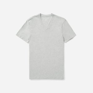Alternative view of The Organic Cotton V-Neck Tee |  Heathered Grey