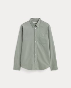 Alternative view of The Slim Oxford Shirt | Sage Green | Tall