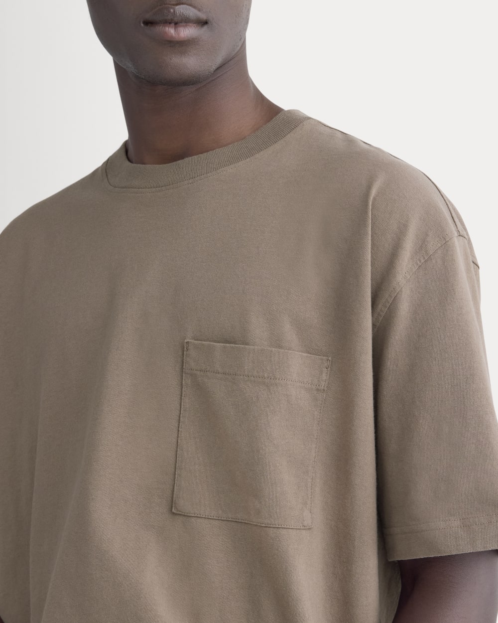 Oversized Midweight Tee | Deep Taupe - Image 4