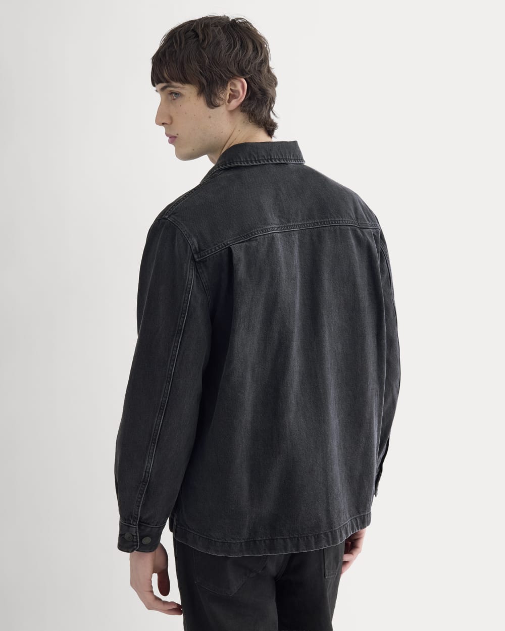 Denim Shacket | Washed Black - Image 5