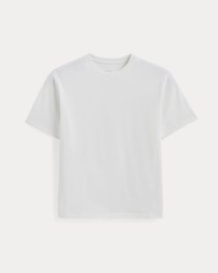 Alternative view of The Premium-Weight Relaxed Crew | Uniform | White