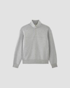 Alternative view of The ReTrack Fleece Half-Zip |  Heathered Grey