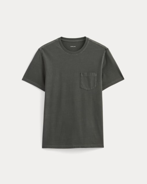Alternative view of The Essential Organic Garment-Dyed Crew | Black