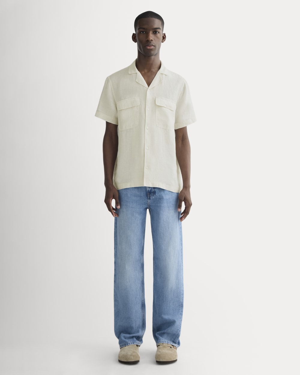The Resort Shirt in Linen | Natural Chambray - Image 3