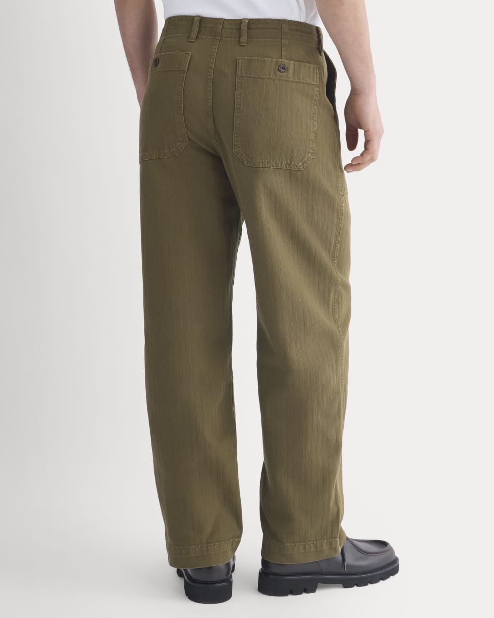Relaxed Herringbone Fatigue Pants | Beech - Image 6