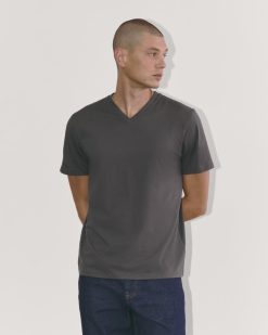 The Essential Organic V-Neck Tee | Graphite