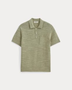 Alternative view of The Cotton Linen Polo | Eucalyptus