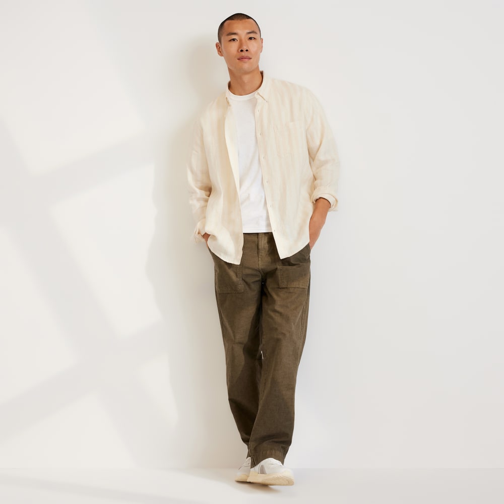 The Classic Shirt in Linen | Brazilian Sand / Canvas Tan - Image 6