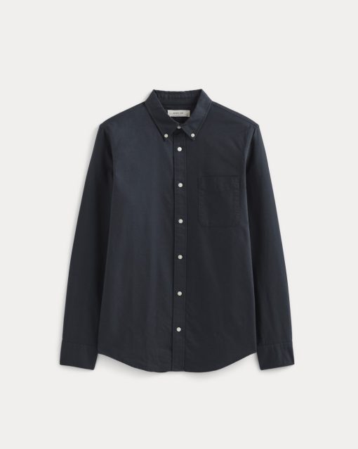 Alternative view of The Slim Oxford Shirt | Navy | Standard