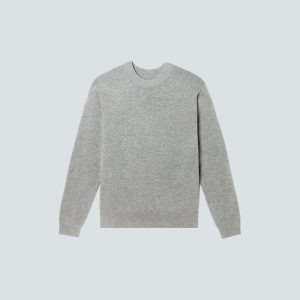 Alternative view of The Merino-Blend Crewneck Sweater |  Heathered Grey