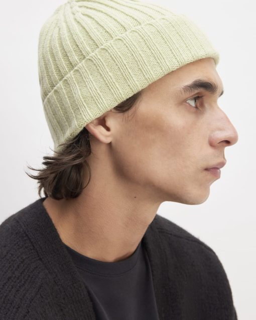Alternative view of The Cashmere Beanie | Seafoam Green